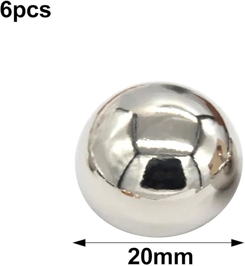 أزرار خياطة معدنية فاتحة اللون 20 مم 6 قطع للمعاطف والسترات الواقية من الرياح وحقائب التريكو - Image 2